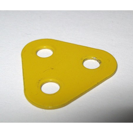 Plaque triangulaire Meccano 25 mm jaune