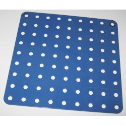 Plaque Meccano sans rebord 9x9 trous bleue