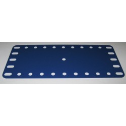 Plaque plastique Meccano 11x5 trous bleue