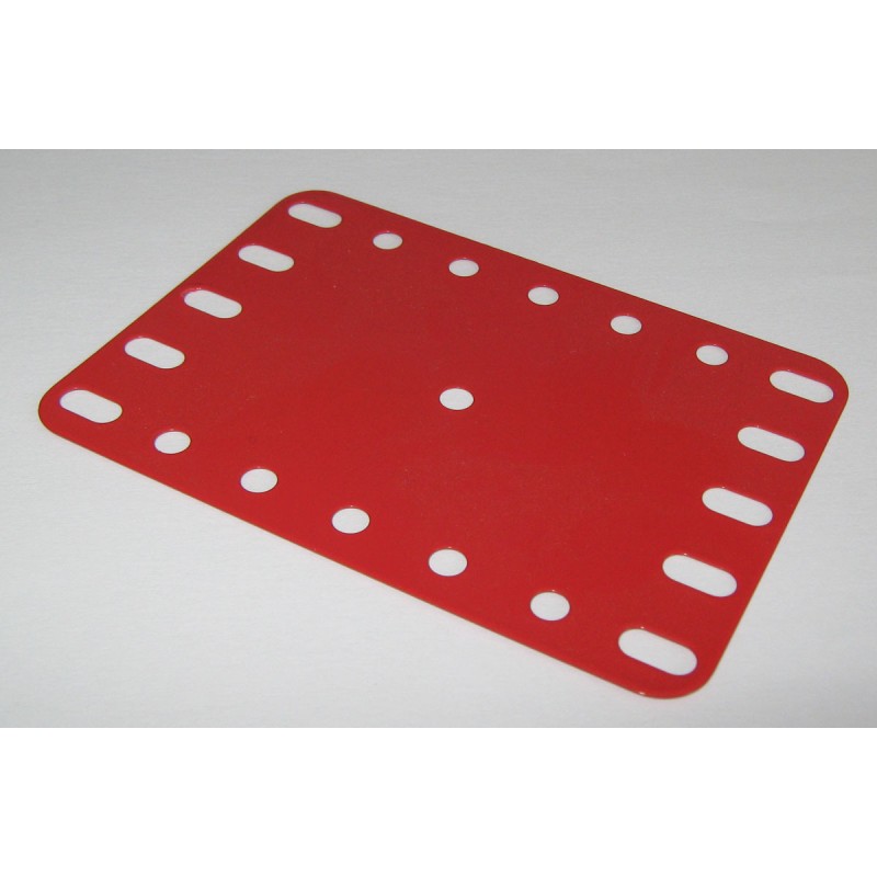 Plaque flexible Meccano 7x5 trous rouge