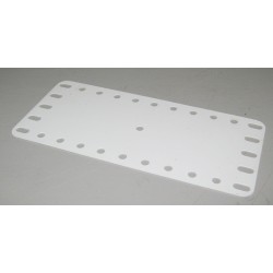 Plaque plastique Meccano 11x5 trous blanche