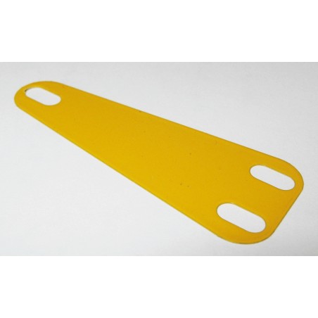 Plaque flexible trapèze de 2 x 1 trous jaune