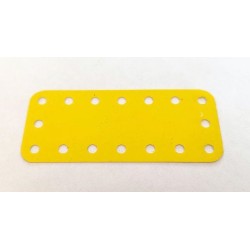 Plaque Meccano plastique 7x3 trous jaune