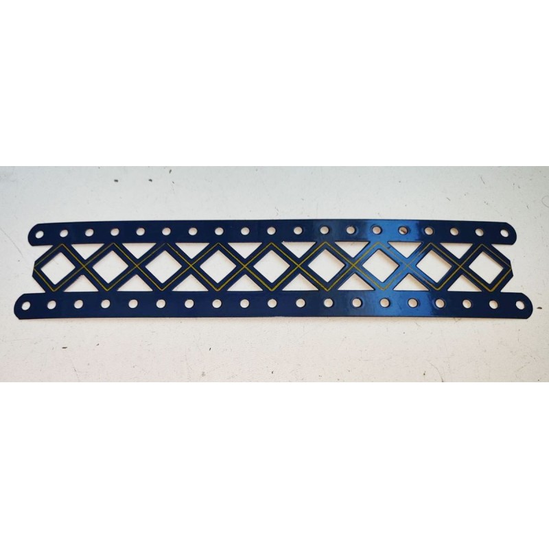 Longrine Meccano 19 trous bleu croisillonné