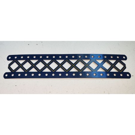 Longrine Meccano 19 trous bleu croisillonné