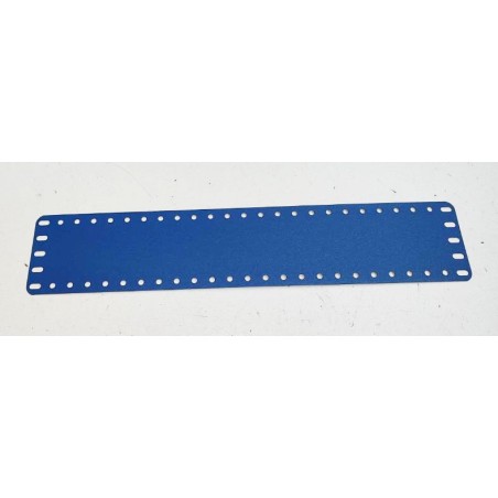 Plaque-bande Meccano 25 trous bleu mat