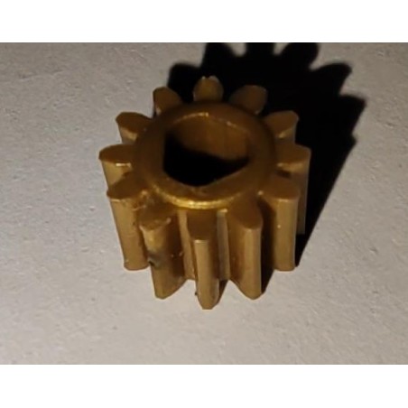 Pignon 12 dents Meccano 5 mm en plastique or 3 pans