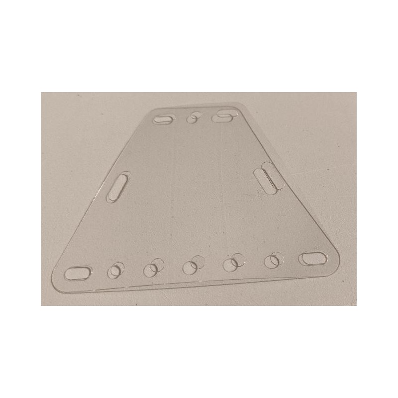 Plaque Meccano trapèze transparente 7 x 3 trous