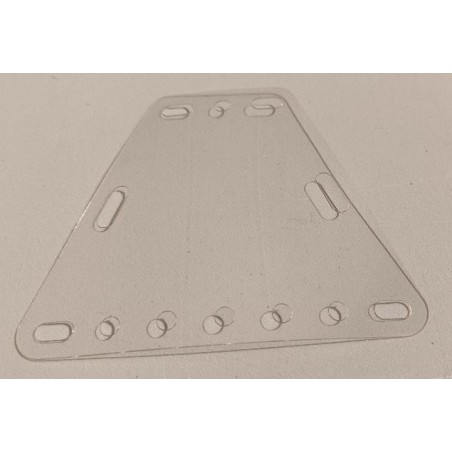 Plaque Meccano trapèze transparente 7 x 3 trous