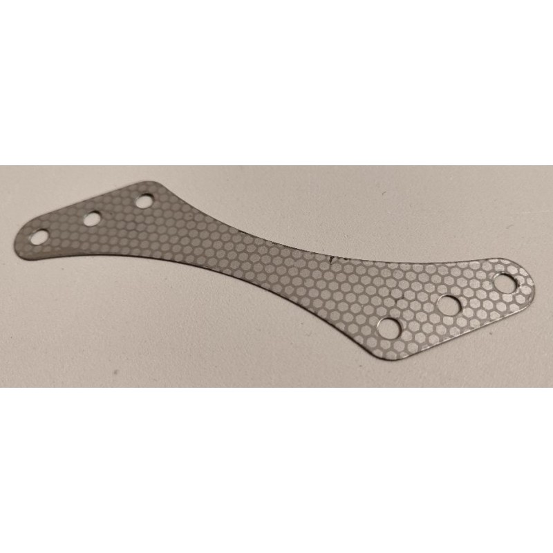 Plaque en Z Meccano 100 x 63 mm grise nid d'abeille