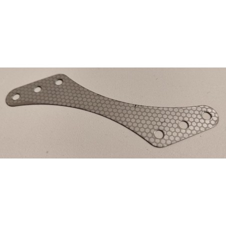 Plaque en Z Meccano 100 x 63 mm grise nid d'abeille