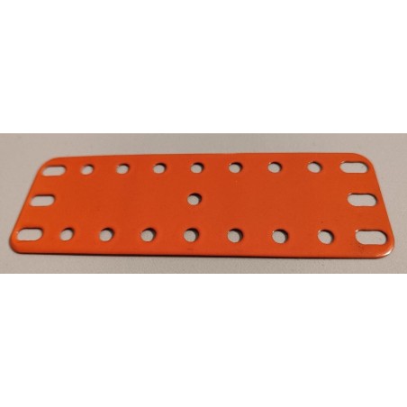 Plaque flexible Meccano 9 x 3 trous orange