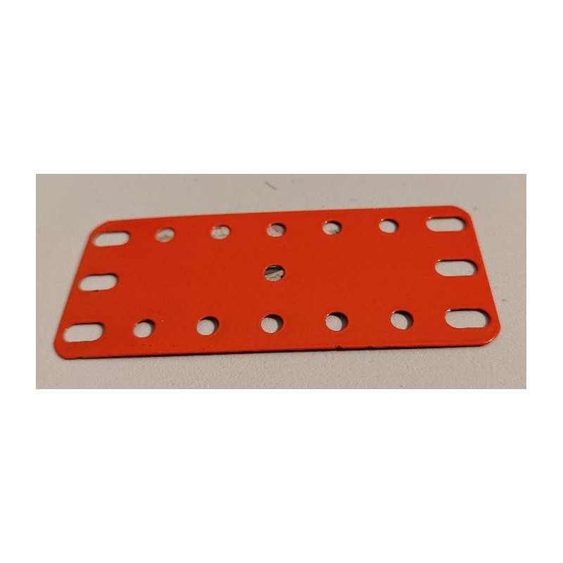 Plaque flexible Meccano 7 x 3 trous orange