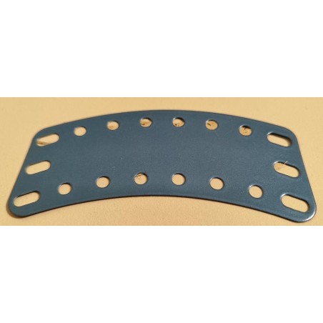 Plaque Meccano rectangle curviligne 100 x 38 mm bleu