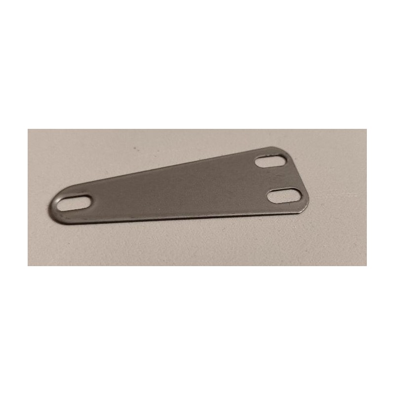 Plaque flexible trapèze de 2 x 1 trous gris argent