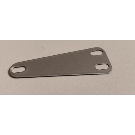 Plaque flexible trapèze de 2 x 1 trous gris argent