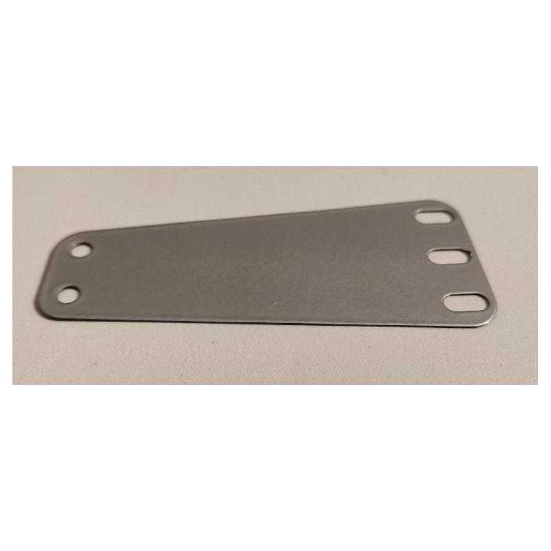 Plaque trapèze Meccano gris argent