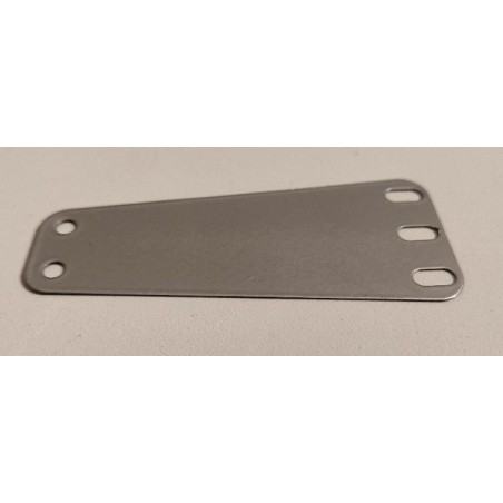 Plaque trapèze Meccano gris argent