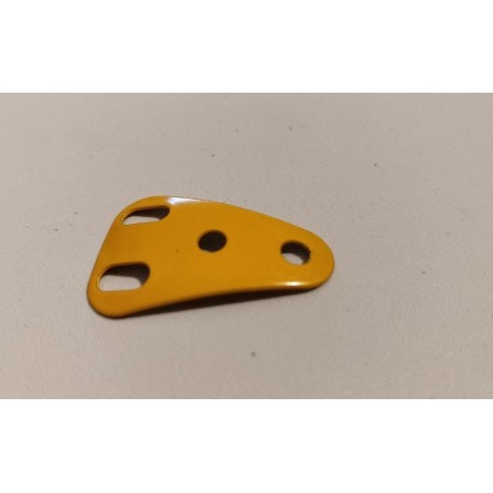Plaque isocèle curviligne Meccano jaune