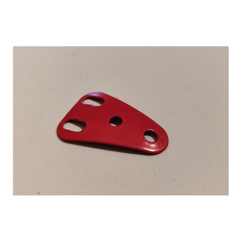 Plaque isocèle curviligne Meccano rouge