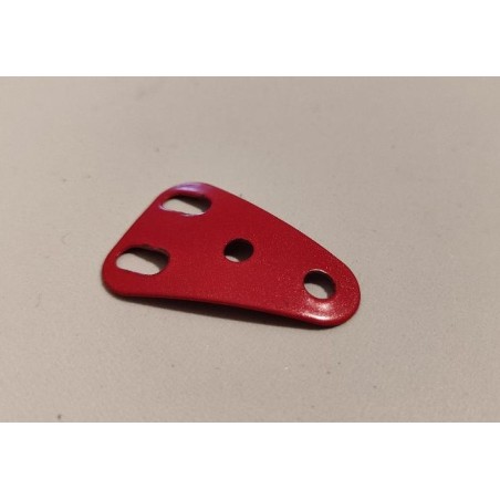 Plaque isocèle curviligne Meccano rouge