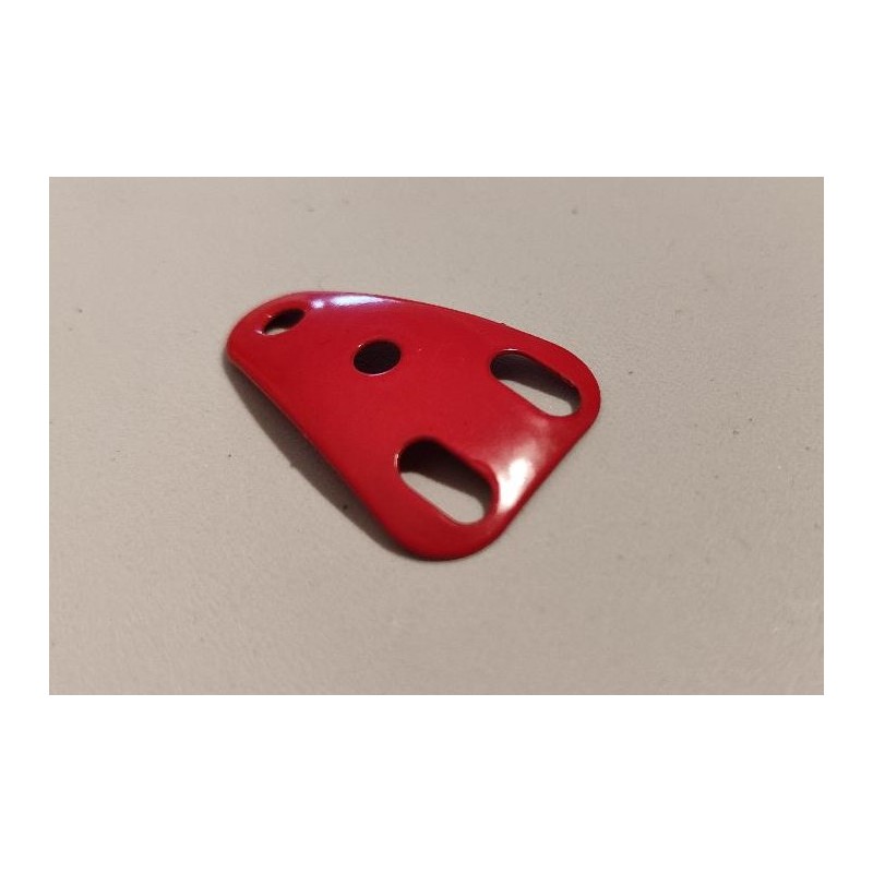 Plaque isocèle curviligne Meccano rouge clair