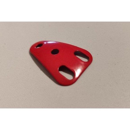 Plaque isocèle curviligne Meccano rouge clair
