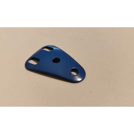 Plaque isocèle curviligne Meccano bleu-vert métallisé