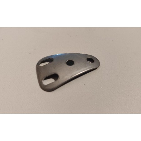 Plaque isocèle curviligne Meccano gris argent
