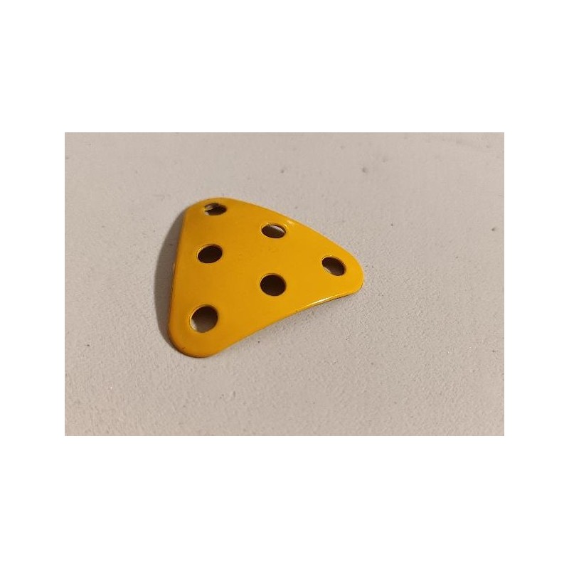 Plaque équilatérale curviligne Meccano jaune