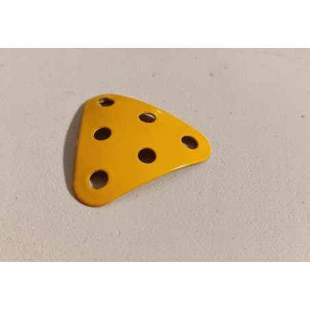 Plaque équilatérale curviligne Meccano jaune