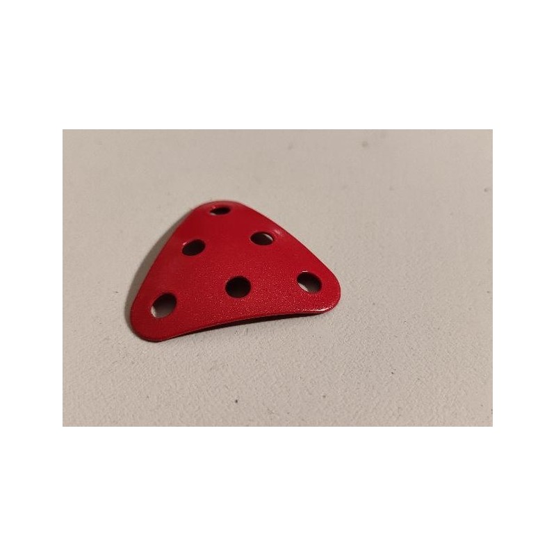 Plaque équilatérale curviligne Meccano rouge brique