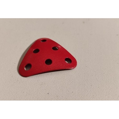 Plaque équilatérale curviligne Meccano rouge brique