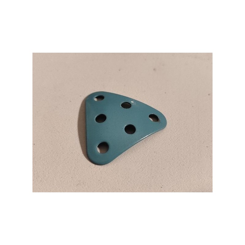 Plaque équilatérale curviligne Meccano bleu clair