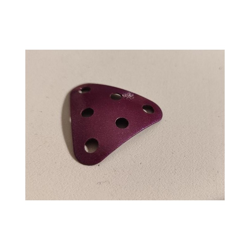 Plaque équilatérale curviligne Meccano violet