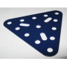 Plaque triangulaire Meccano 60 mm bleue
