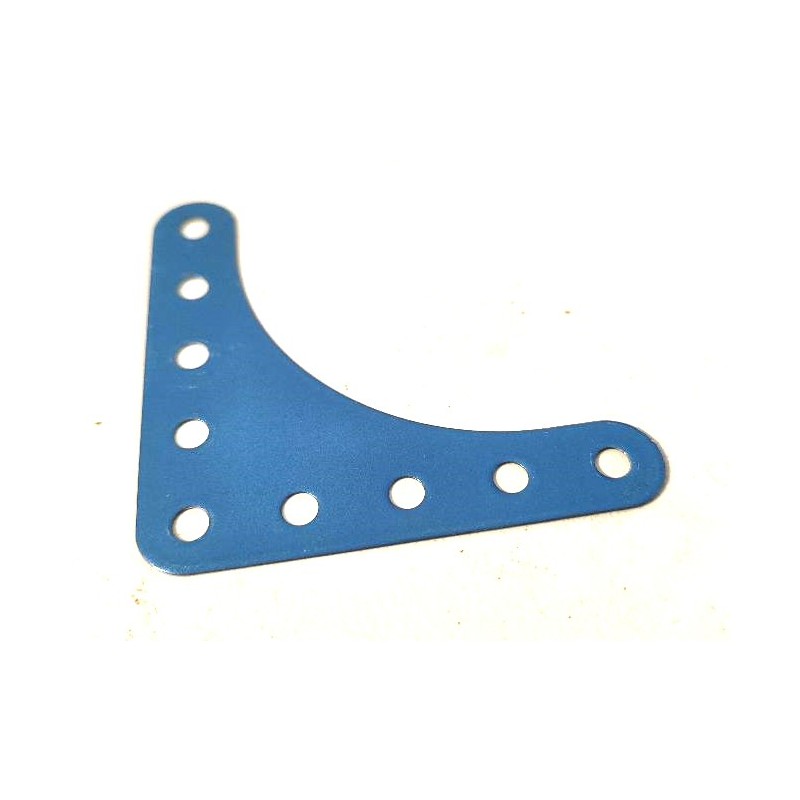 Plaque gousset flexible Meccano bleu métallisé
