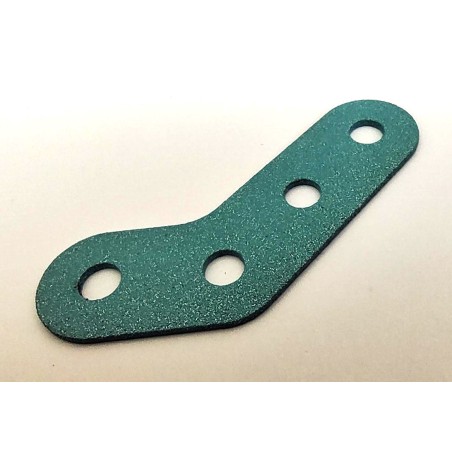 Gousset Meccano à 135° 4 trous bleu pailleté