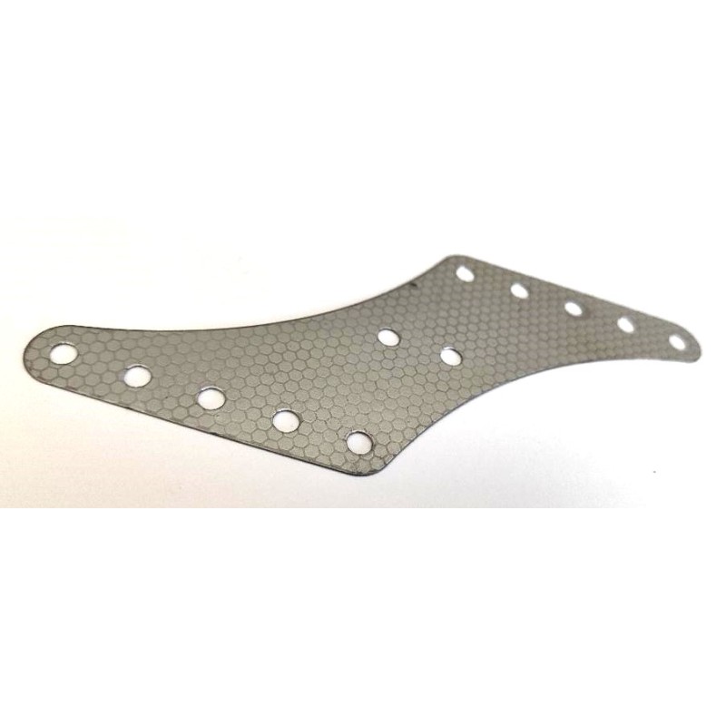 Plaque Z Meccano gris nid d'abeille