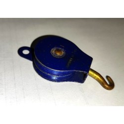 Palan Meccano 2 poulies bleu