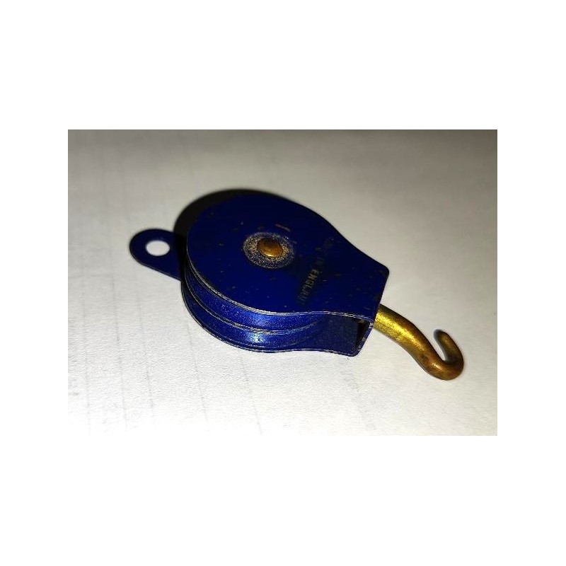 Palan Meccano 2 poulies bleu