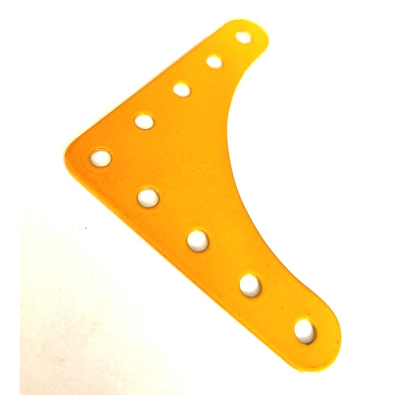 Plaque gousset rigide jaune pour Meccano