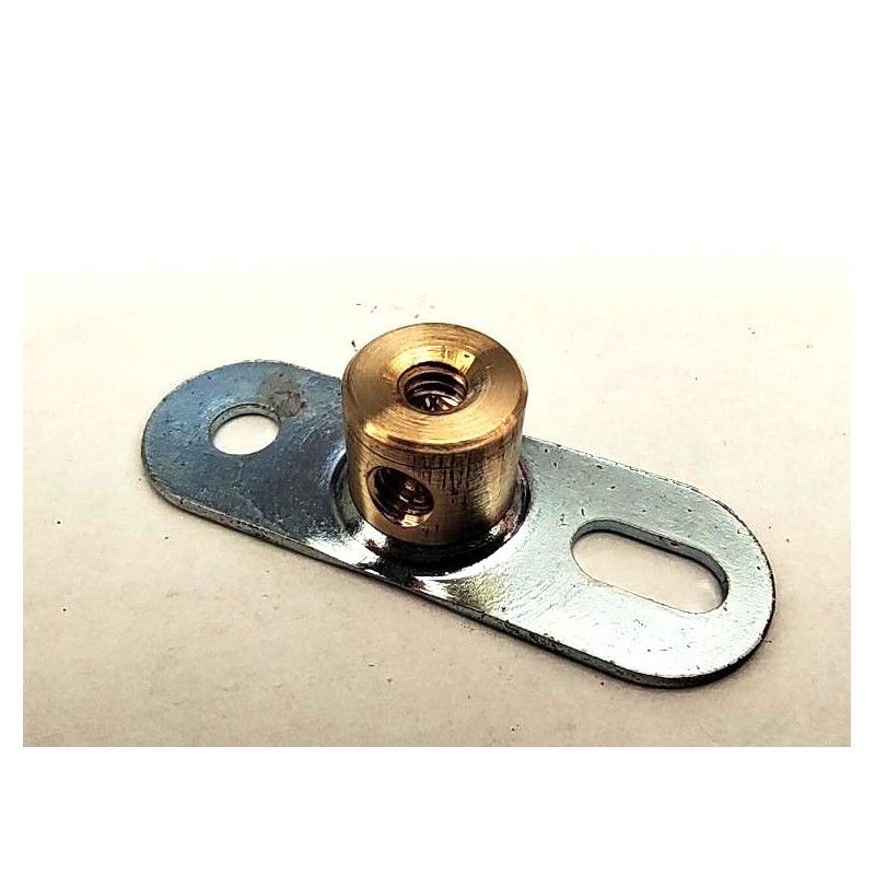 Bras de manivelle double taraudé Meccano zingué