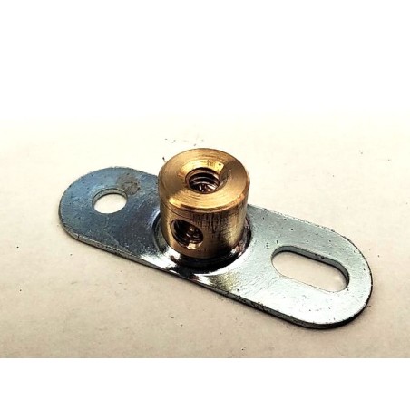 Bras de manivelle double taraudé Meccano zingué