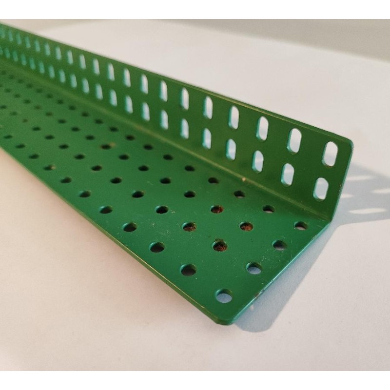 Équerre cornière compatible Meccano 49 trous verte