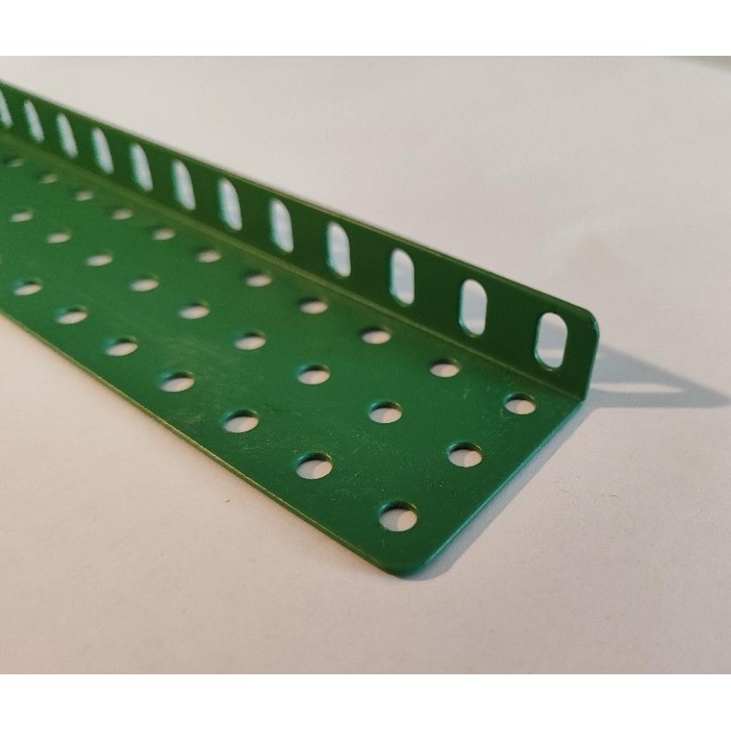 Équerre cornière compatible Meccano 15 trous verte