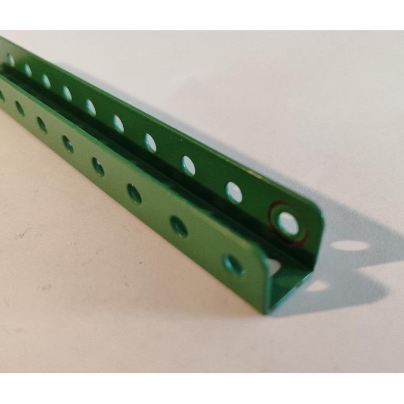 Profilé en U compatible Meccano 11 trous, vert