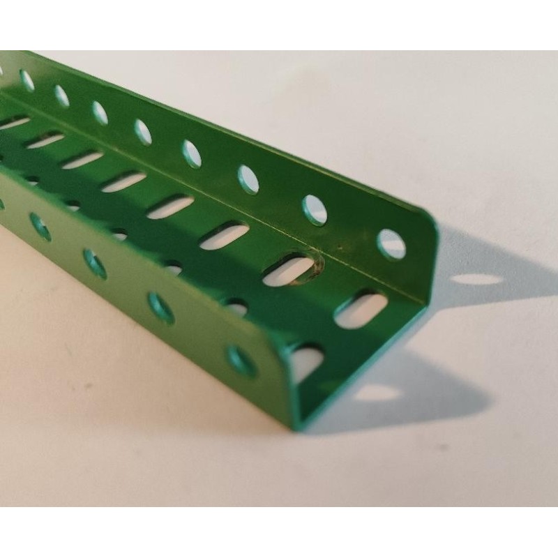 Profilé en U compatible Meccano 9 trous, vert