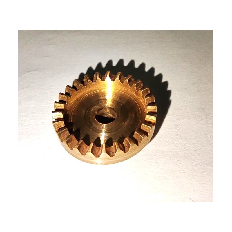Roue de chant Meccano 25 dents laiton pour axe 3 pans