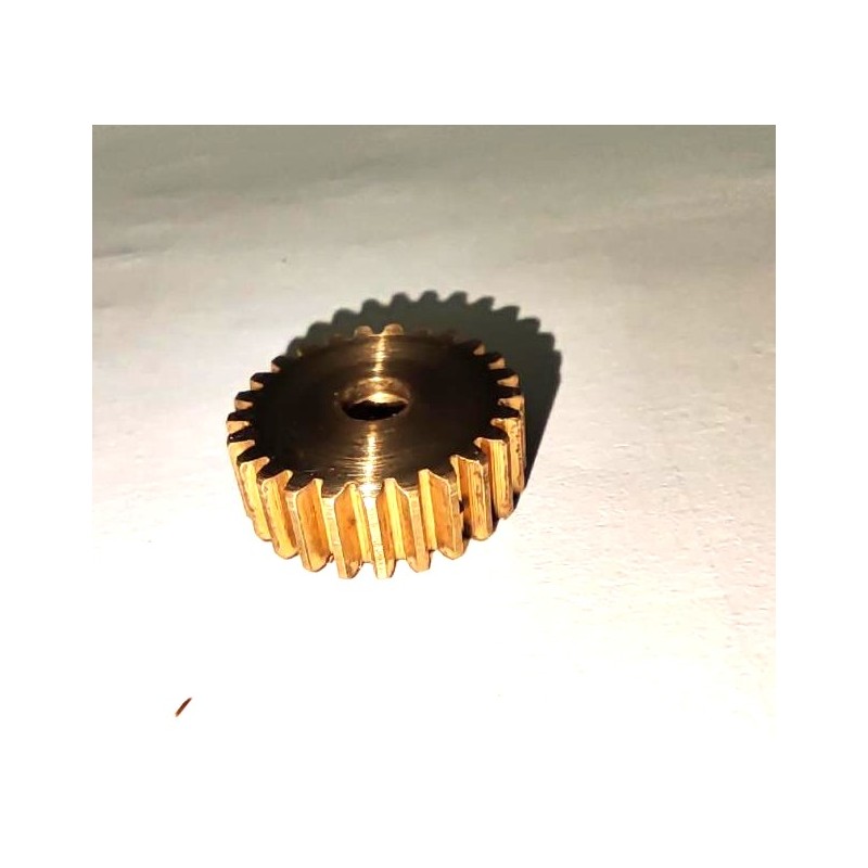 Pignon 25 dents Meccano en laiton pour axe 3 pans
